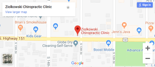 Map of Manitowoc WI Chiropractors