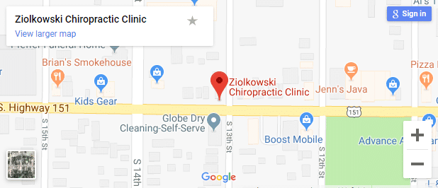 Map of Manitowoc WI Chiropractors